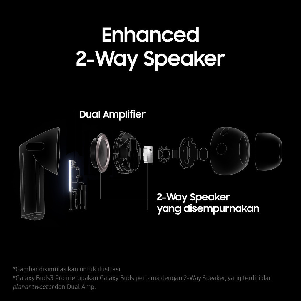 Samsung Galaxy Buds3 Pro - Silver, Bluetooth Earbuds, Adaptive Noise Control, Hi-Fi Sound, Dual AMP