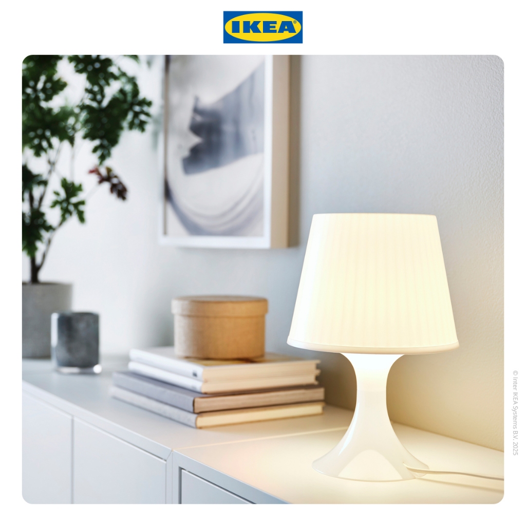 IKEA LAMPAN Lampu Meja / Lampu Baca Minimalis Putih 29cm