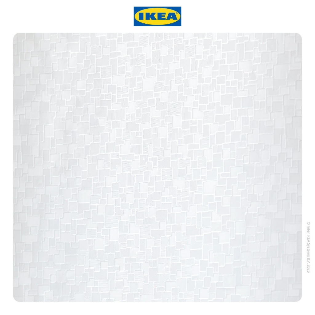 IKEA Bjarsen Tirai Shower Putih 180x200cm PEVA