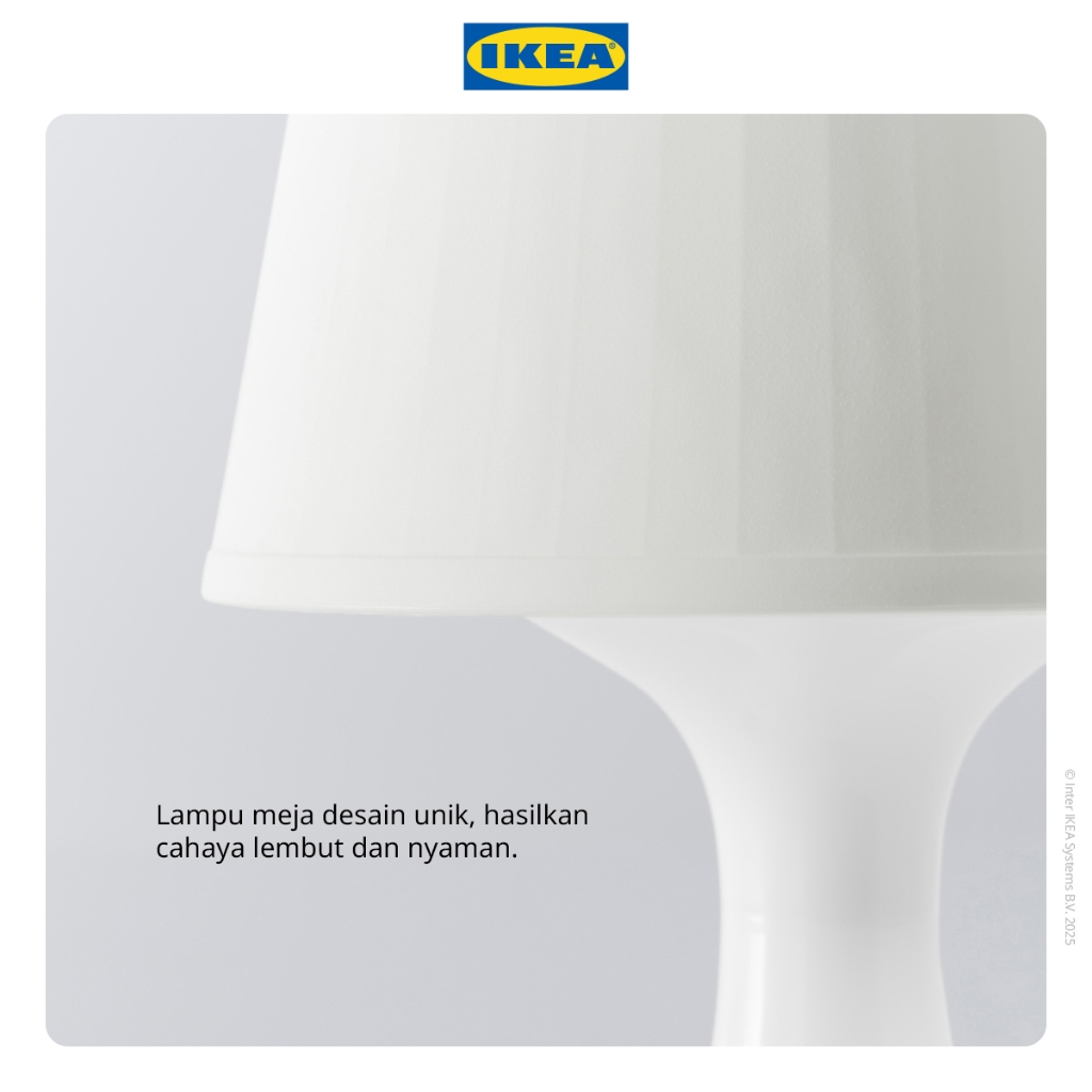 IKEA LAMPAN Lampu Meja / Lampu Baca Minimalis Putih 29cm