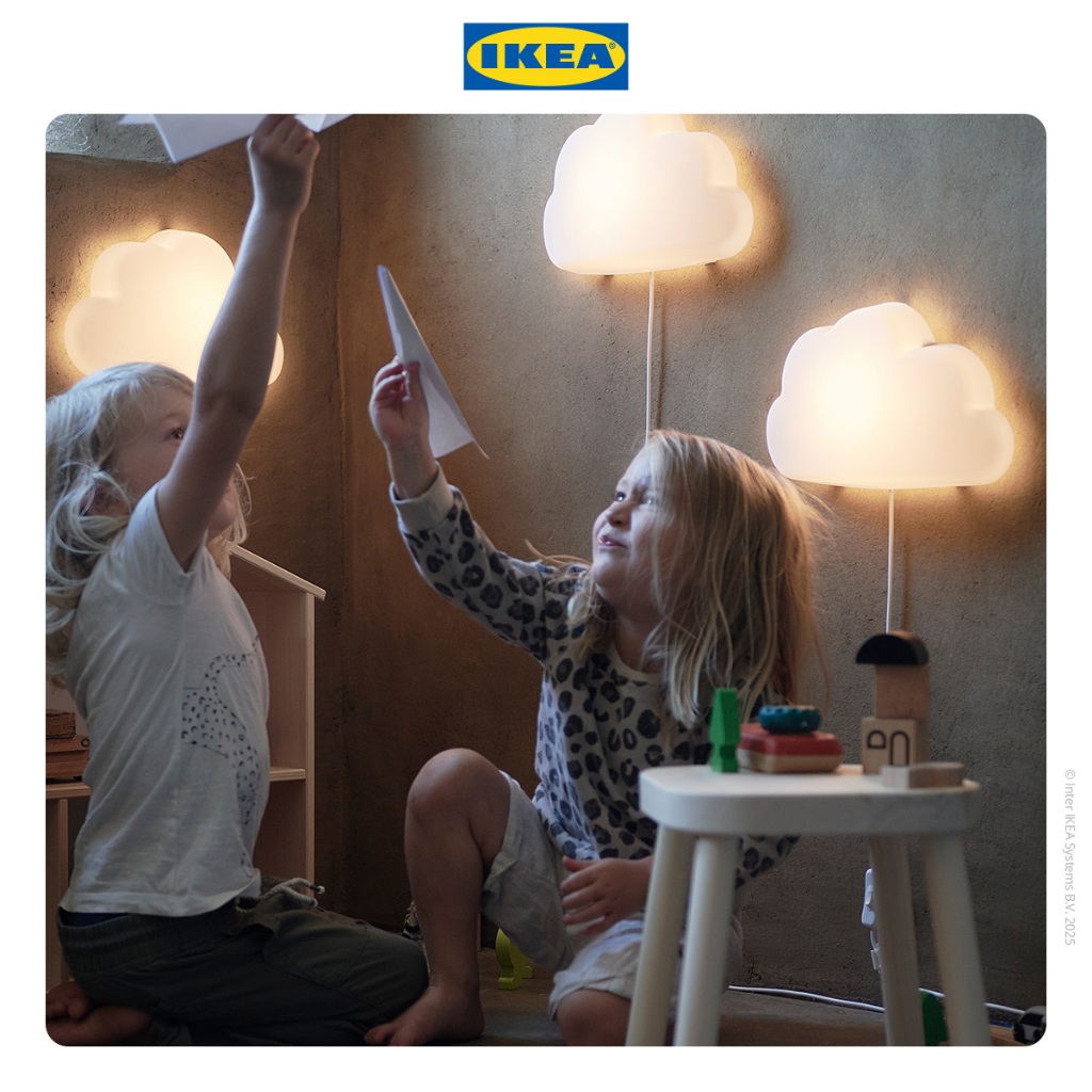 IKEA UPPLYST Lampu Dinding LED Bentuk Awan Putih