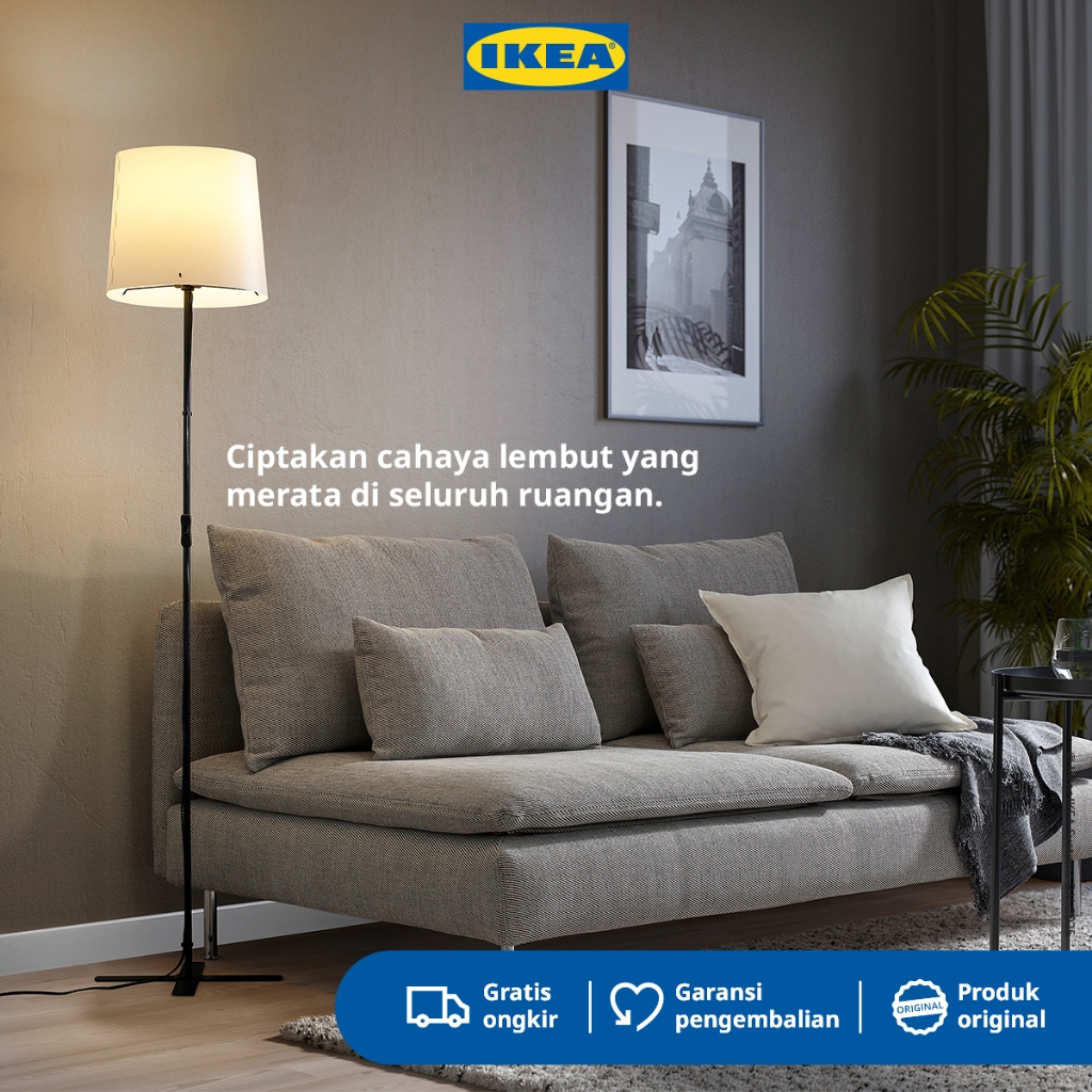 IKEA BARLAST Lampu Lantai 150cm Hitam / Putih