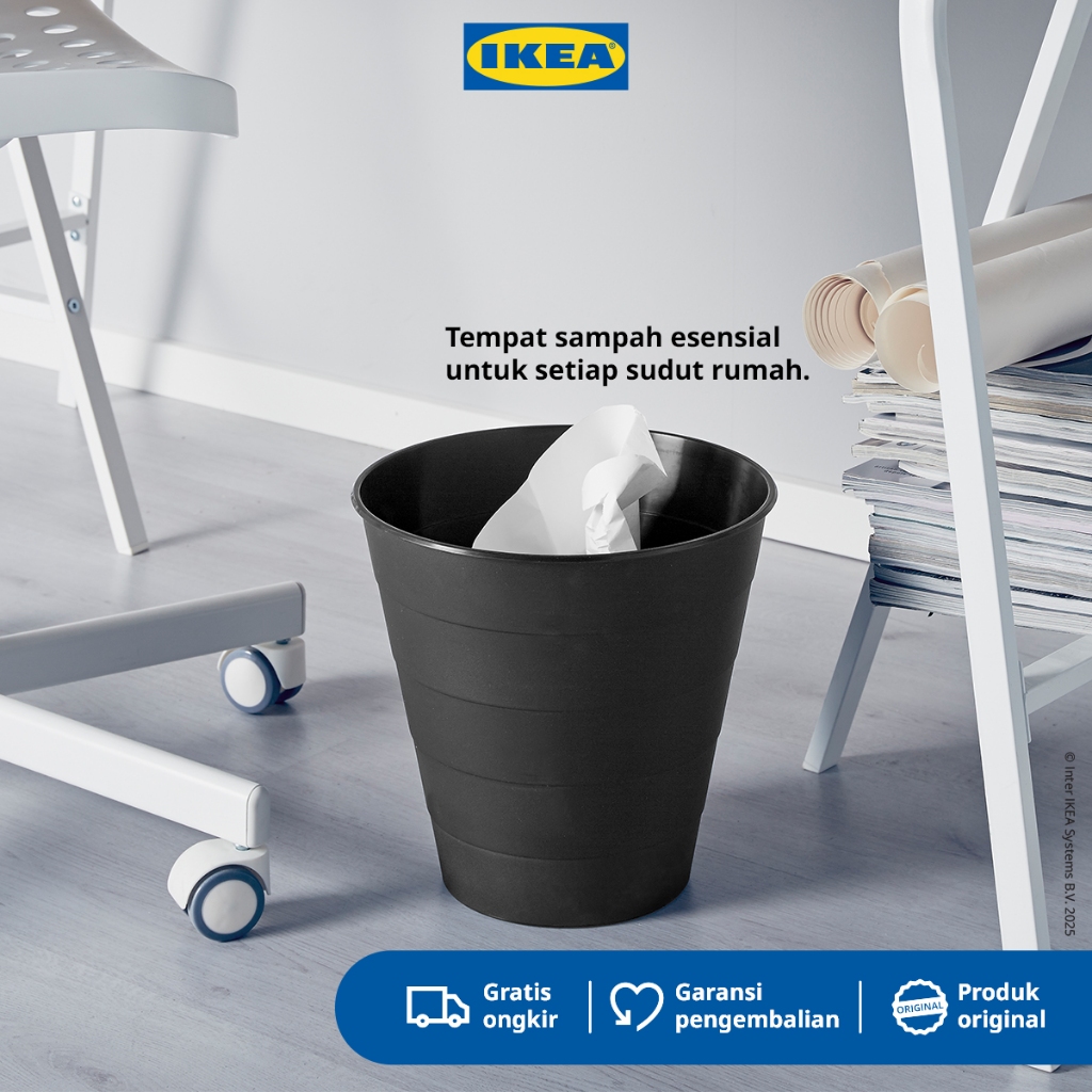 IKEA FNISS Tempat Sampah 10 Liter - Hitam