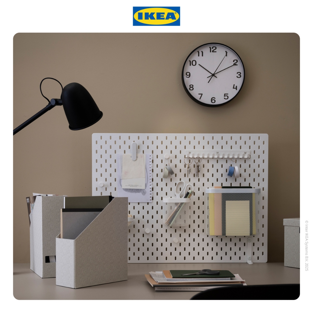 IKEA PLUTTIS Jam Dinding Klasik Voltase Rendah 28cm - Hitam