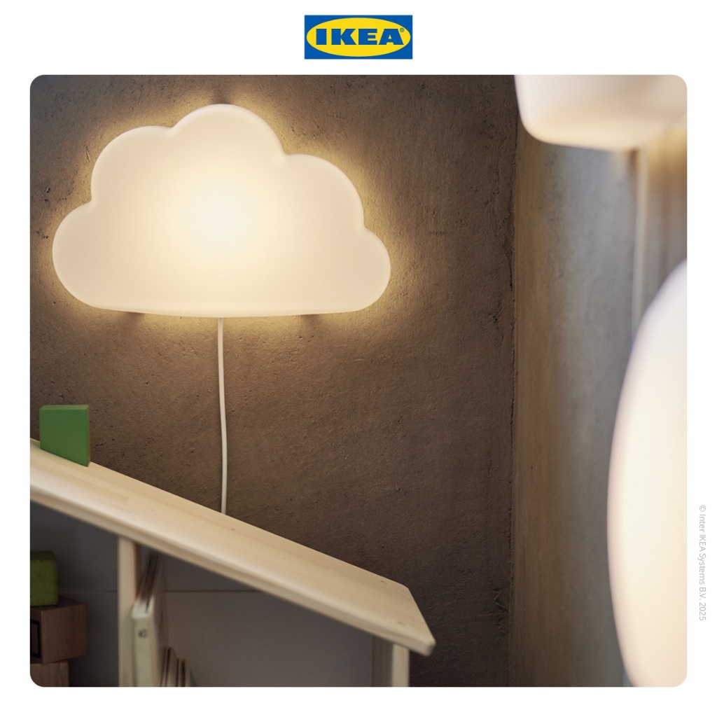 IKEA UPPLYST Lampu Dinding LED Bentuk Awan Putih