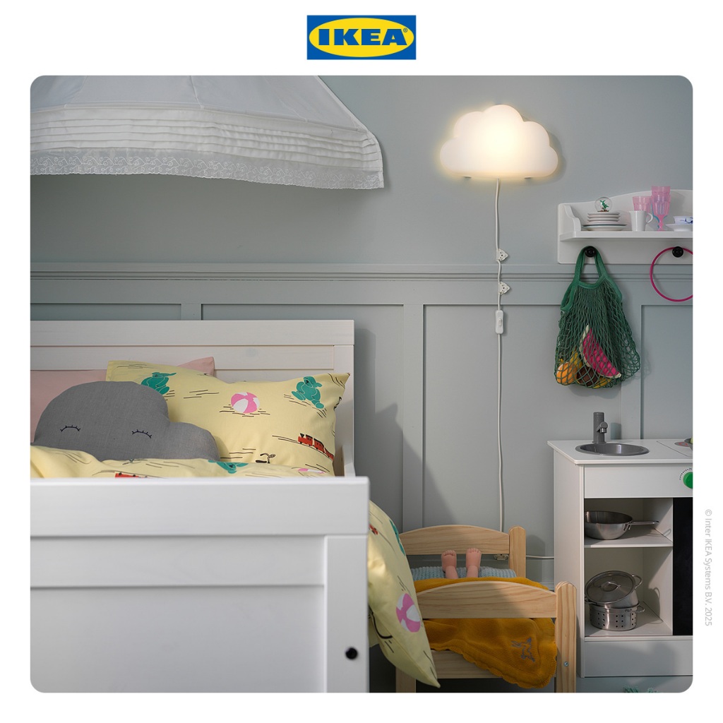 IKEA UPPLYST Lampu Dinding LED Bentuk Awan Putih