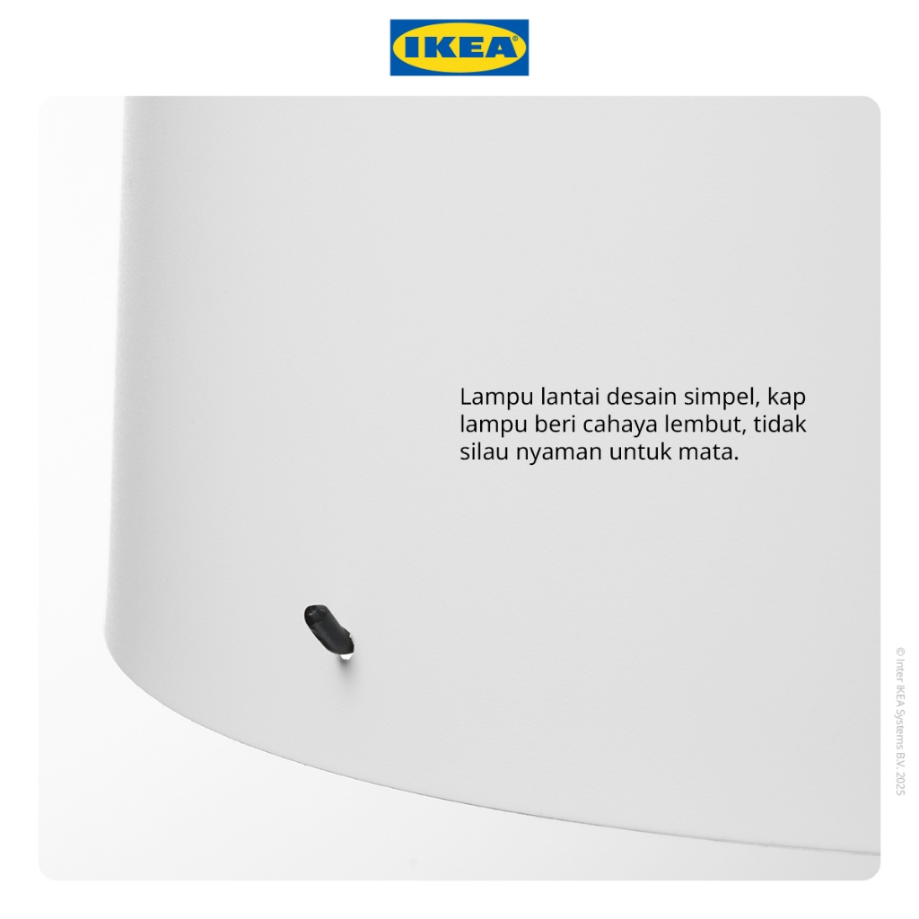 IKEA BARLAST Lampu Lantai 150cm Hitam / Putih
