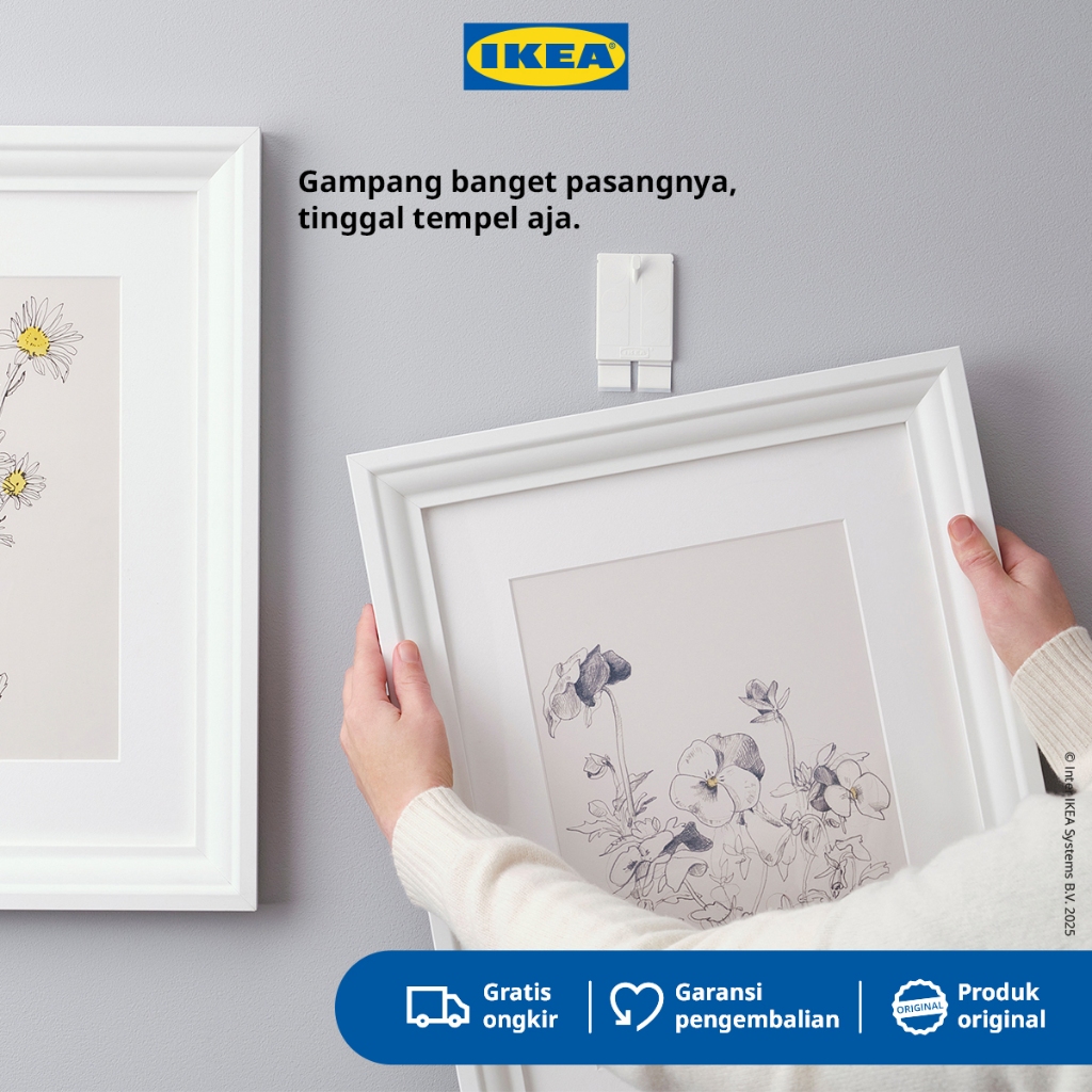 IKEA ALFTA Pengait Dengan Perekat Dinding