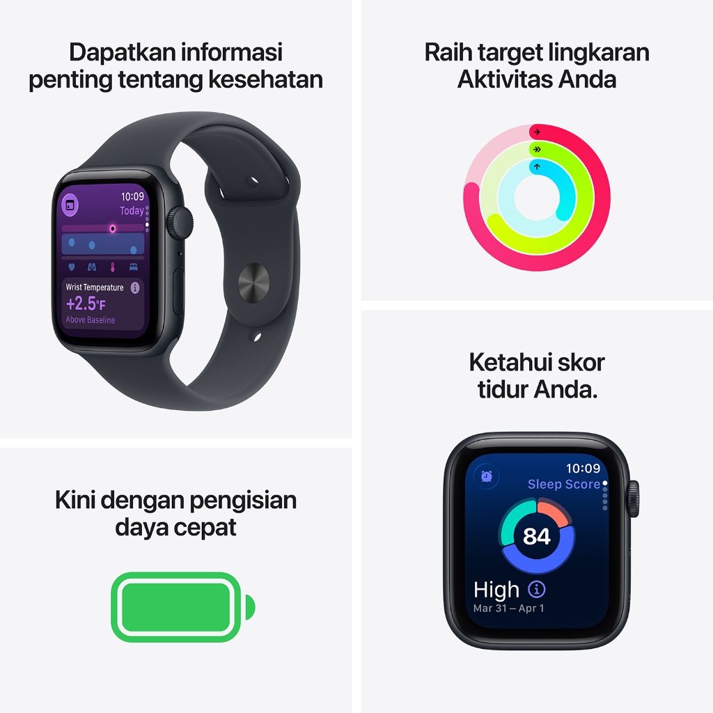 Apple Watch SE 3 GPS, Starlight Aluminium Case with Starlight Sport Band